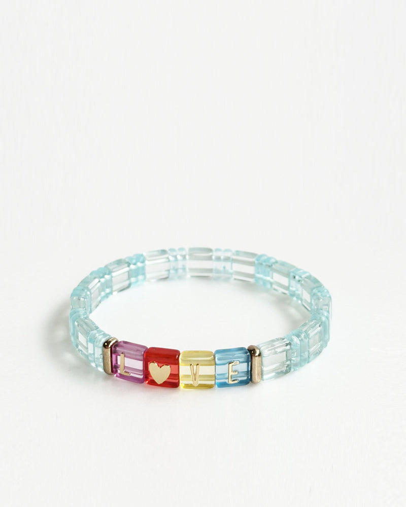 LOVE clear Tile Bracelet