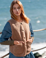 Hartford Veon Caramel Fleecey Gilet