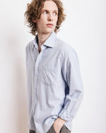 Hartford Derek Pale Blue Brushed Cotton Shirt