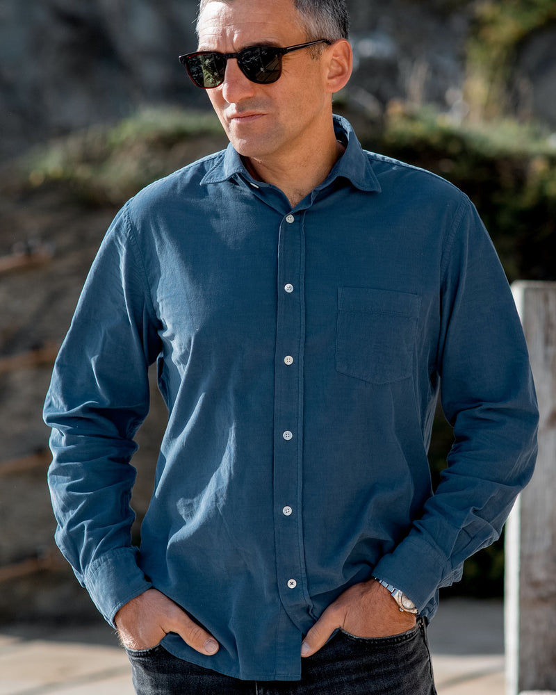 Hartford Jean Denim Blue cord shirt
