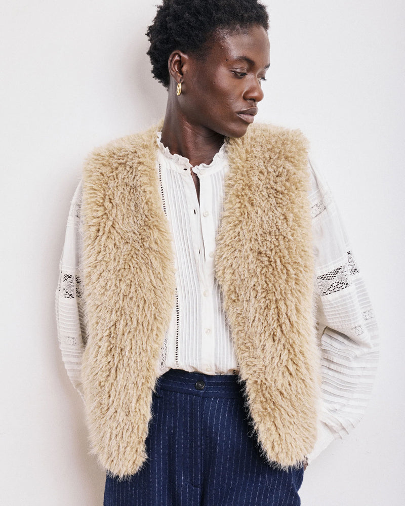 Hartford Vobby Faux Fur Gilet