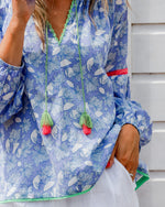 Place du Soleil Floral Lila Top