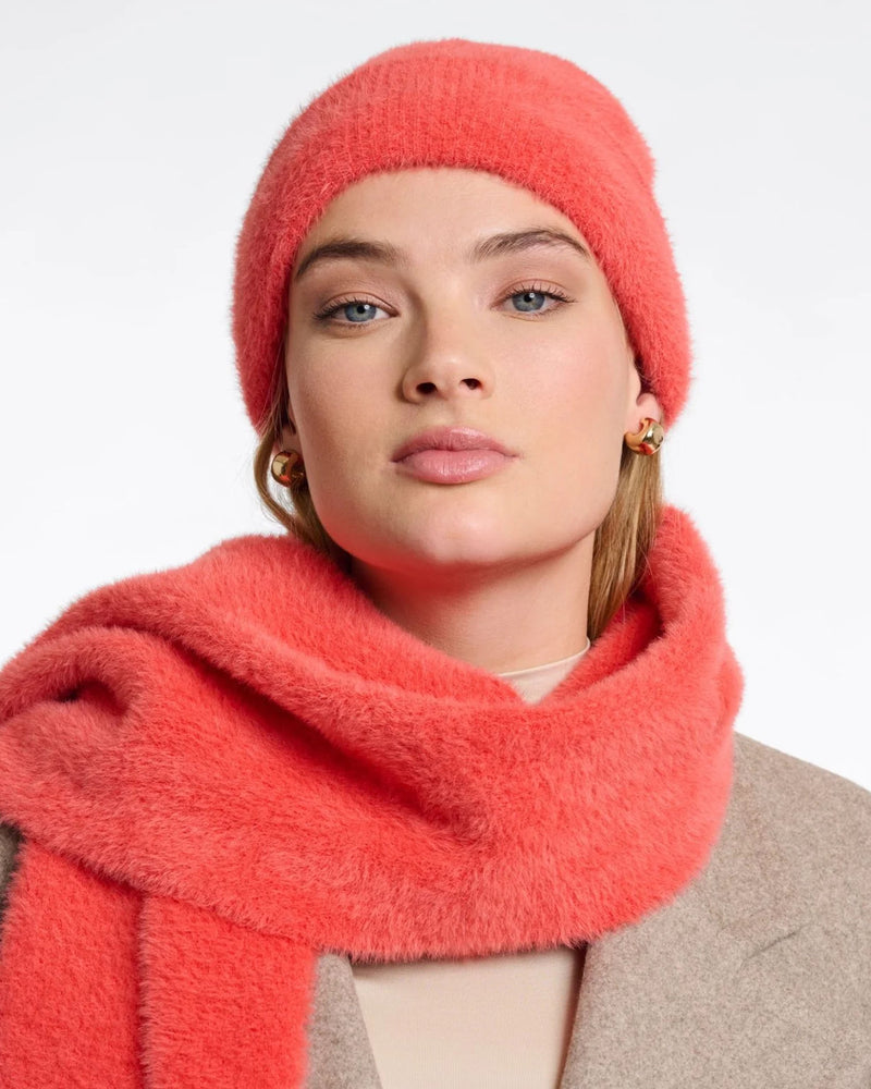 Nadine Bright Coral Beanie