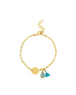 Valentina Gold Link Chain Charm Bracelet