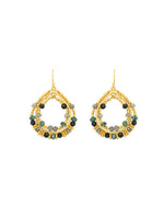 Coralie Earring Green and Grey