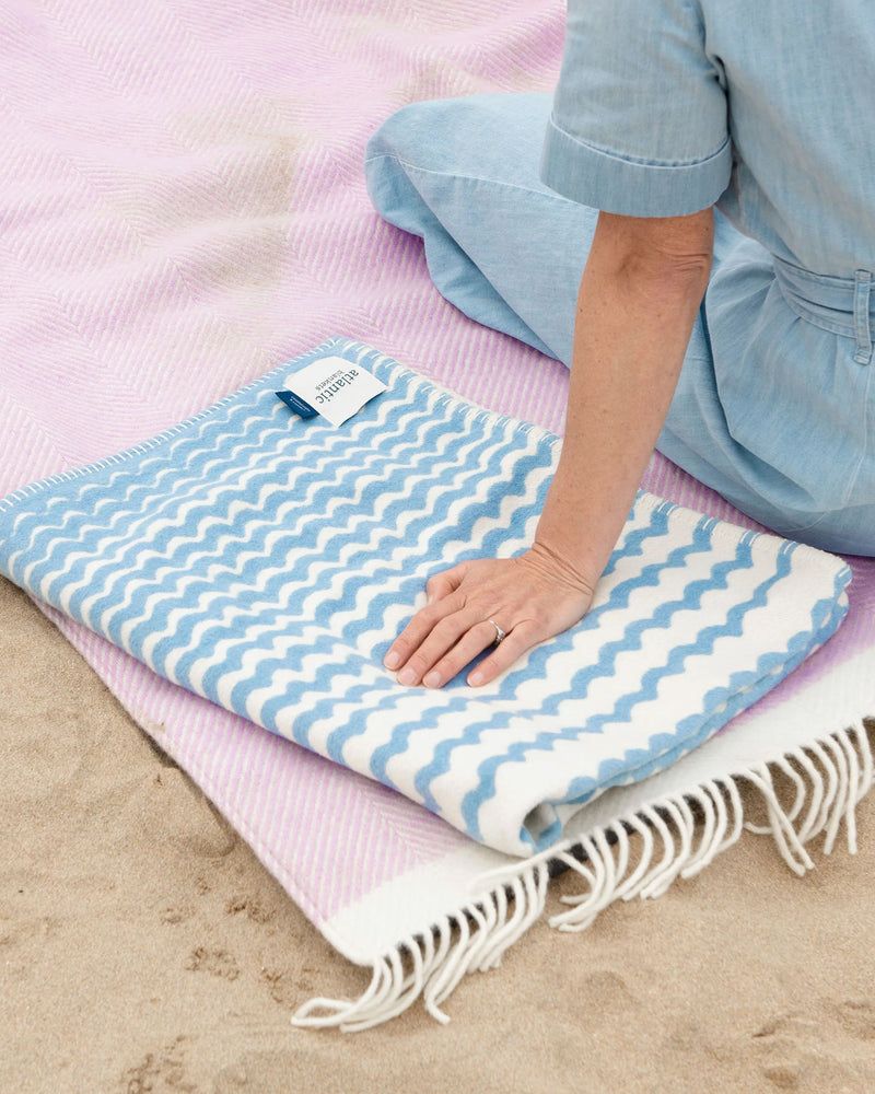 Recycled Cotton Blue Swell Blanket