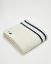 Recycled Cotton Navy Stripe Blanket - Large