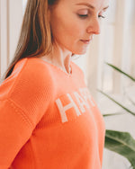 Aloft Happy Knitted Crew - Coral