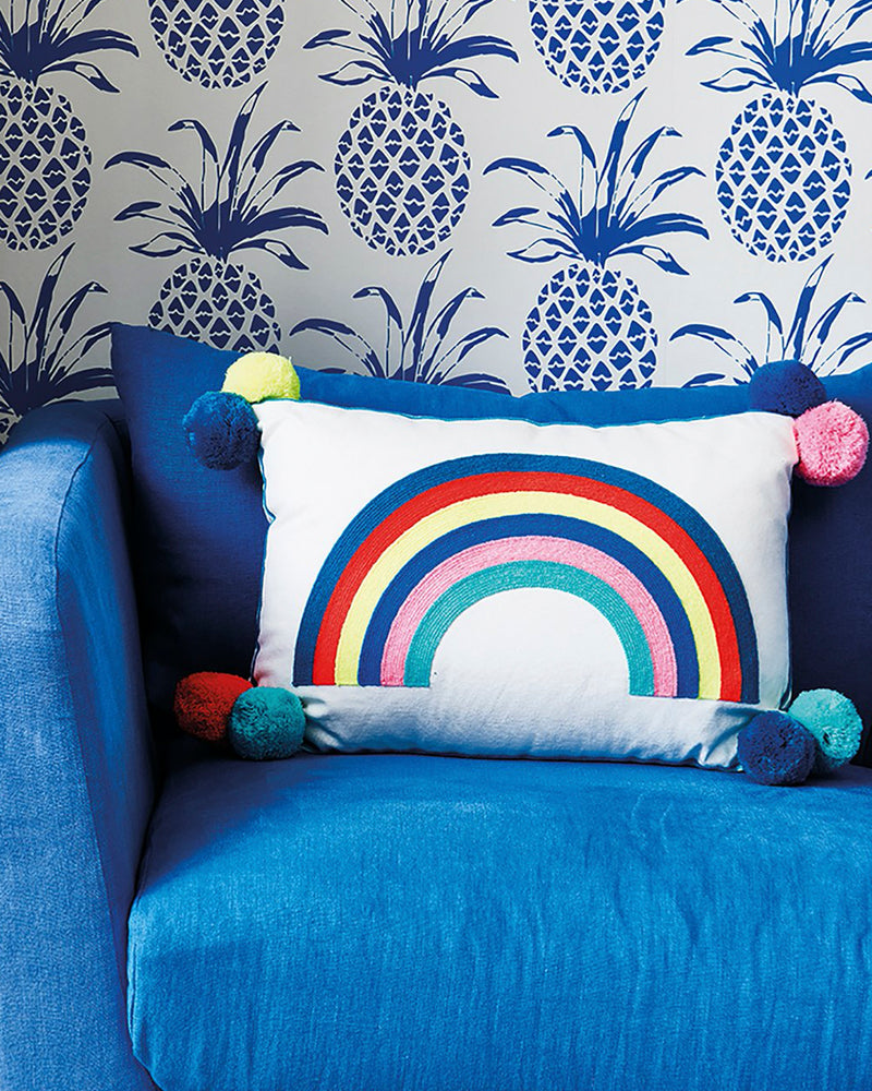 Rainbow Embroidered Cushion