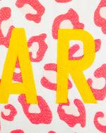 'Roar' Embroidered Leopard Print Cushion