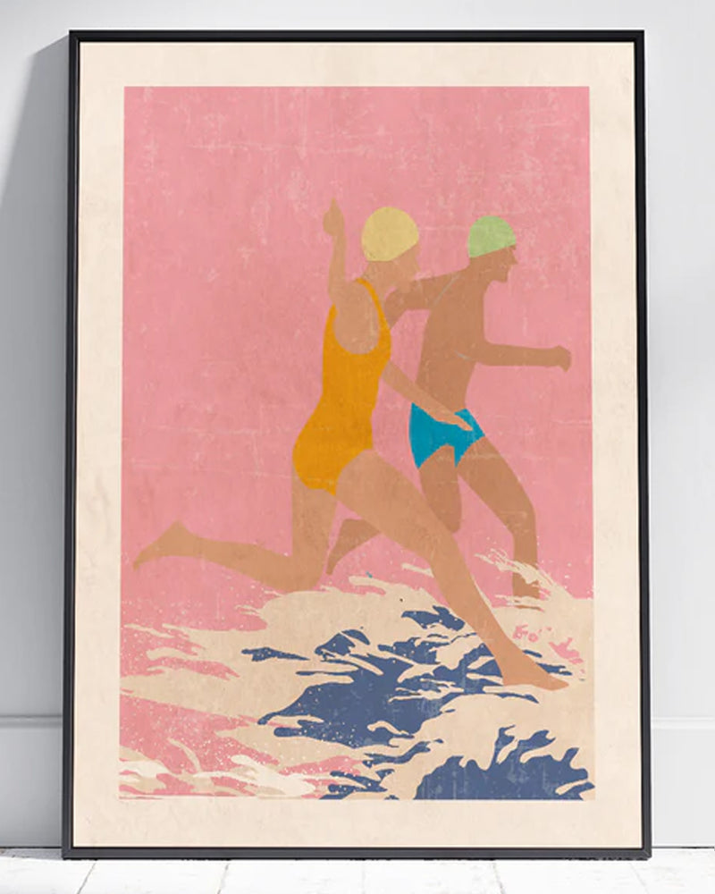 Swimmers Pink Print